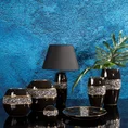 Patera SHELLY w stylu glamour z drobnymi kryształkami i złoceniem - ∅ 31 x 4 cm - czarny 3