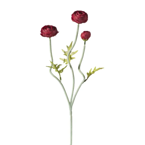 PEŁNIK - JASKIER kwiat sztuczny dekoracyjny - ∅ 5 x 60 cm - bordowy