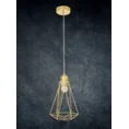 Lampa WIRE z metalowym kloszem o nowoczesnej geometrycznej formie - ∅ 19 x 31 cm - złoty 3