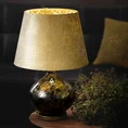 Lampa stołowa MYRA na szklanej podstawie z przecieranego szkła czarno-złota z wytłaczanego złotego welwetu - ∅ 24 x 53 cm - czarny 5