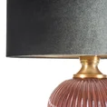 Lampa dekoracyjna MARITA z welwetowym abażurem - ∅ 41 x 65 cm - stalowy 2