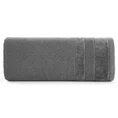Ręcznik z drobną fakturą i miękką welwetową bordiurą - 70 x 140 cm - grafitowy 3