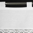 Zazdrostka VINCE z tkaniny z przewagą bawełny zdobiona koronką - 150 x 30 cm - biały 5