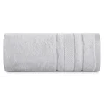 Ręcznik z żakardową bordiurą w geometrycznym stylu - 70 x 140 cm - srebrny 3