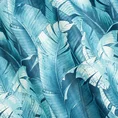 Zasłona  zaciemniająca typu blackout  z motywem liści  palmy - 140 x 250 cm - niebieski 6