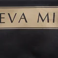 EWA MINGE Komplet pościeli SILK z makosatyny najwyższej jakości satyny bawełnianej z nadrukiem logo - 220 x 200 cm, 2 szt. 70 x 80 cm - czarny 2