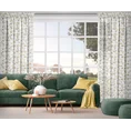 Dekoracja okienna DINA z lekkiej półtransparentnej etaminy z kwiatowym nadrukiem - 140 x 270 cm - biały 4