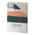 Komplet ekskluzywnej pościeli ESPRIT 04 z makosatyny bawełnianej z nadrukiem w kolorowe pasy, dwustronna - 220 x 200 cm - beżowy 2