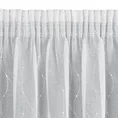 Dekoracja okienna ARLENA z etaminy zdobiona subtelnym srebrnym wzorem - 140 x 270 cm - biały 6