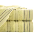 Ręcznik z bordiurą przetykaną błyszczącą nicią - 50 x 90 cm - żółty 1