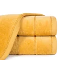 Ręcznik MARI z welurową bordiurą - 50 x 90 cm - musztardowy 1