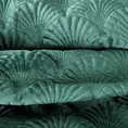 EUROFIRANY PREMIUM narzuta  z miękkiego welwetu pikowana metodą tradycyjnego szycia wzór art deco - 220 x 240 cm - ciemnozielony 3