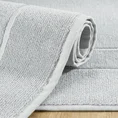 Dywanik łazienkowy z bawełny frotte z welurową bordiurą - 50 x 70 cm - popielaty 1