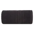 Ręcznik GALA bawełniany z  bordiurą w paski podkreślone błyszczącą nicią - 30 x 50 cm - czarny 3