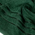 Komplet ręczników LOCA z bordiurą z tkanymi paskami - 37 x 25 x 10 cm - butelkowy zielony 7