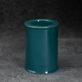 Świecznik ceramiczny w formie walca SIMONA z perłowym połyskiem - ∅ 7 x 10 cm - turkusowy 1