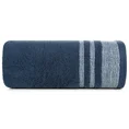 Ręcznik MERY bawełniany zdobiony bordiurą w subtelne pasy - 30 x 50 cm - granatowy 3