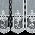 Tkanina firanowa zazdrostka z grubszej etaminy z haftem - 70 cm - biały 6
