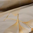 REINA LINE pościel HAFT  z satyny bawełnianej zdobiona haftowanymi liśćmi - 160 x 200 cm - beżowy 5