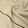Klasyczny ręcznik BAMBO z dodatkiem włókien bambusowych z paskiem - 70 x 140 cm - beżowy 5