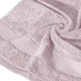 Ręcznik z żakardową bordiurą zdobioną kropkami ze srebrną nitką - 70 x 140 cm - liliowy 5
