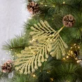 Zimowa gałązka dekoracyjna obsypana złotym brokatem - 35 x 20 cm - złoty 1