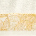 Ręcznik AGIS z żakardową bordiurą z motywem liści, ZERO TWIST - 30 x 50 cm - kremowy 2