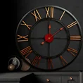 Dekoracyjny zegar ścienny w stylu vinatage z metalu - 70 x 5 x 70 cm - czarny 5