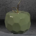 Figurka ceramiczna APEL - jabłko o geometrycznych kształtach - 16 x 16 x 13 cm - zielony 1