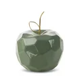 Figurka ceramiczna APEL - jabłko o geometrycznych kształtach - 13 x 13 x 10 cm - zielony 3
