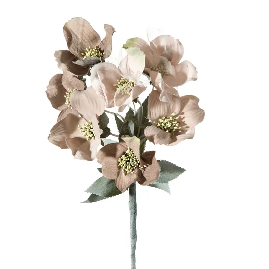 Sztuczny kwiat dekoracyjny z jedwabistej tkaniny - dł.80cm dł.kwiat 20cm - jasnoróżowy