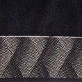 LIMITED COLLECTION ręcznik VICTORIA  50x90 cm z welwetową bordiurą z motywem geometrycznym SIŁA ZŁOTA - 50 x 90 cm - czarny 2