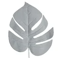Świąteczny liść monstery z welwetu - 20 x 16 cm - stalowy 2