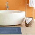 Dywanik łazienkowy z bawełny frotte z welurową bordiurą - 50 x 70 cm - granatowy 5