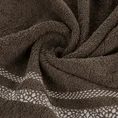 Ręcznik TESSA z bordiurą w cętki inspirowany dziką naturą - 30 x 50 cm - brązowy 5