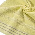 Ręcznik z bordiurą przetykaną błyszczącą nicią - 50 x 90 cm - żółty 5