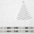Ręcznik świąteczny EVE 02 bawełniany z haftem z choinką i kryształkami - 50 x 90 cm - biały 2