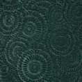 Narzuta OFELIA o strukturze futra z wytłaczanym ornamentowym wzorem i metalicznym nadrukiem - 70 x 150 cm - ciemnozielony 3