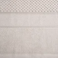 Puszysty ręcznik JESSI z fakturą wytłaczanej krateczki i welurową bordiurą - 70 x 140 cm - beżowy 2