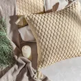 TERRA COLLECTION Poszewka SEVILLE z grubej tkaniny bawełnianej zdobiona chwostami na rogach - 45 x 45 cm - beżowy 2