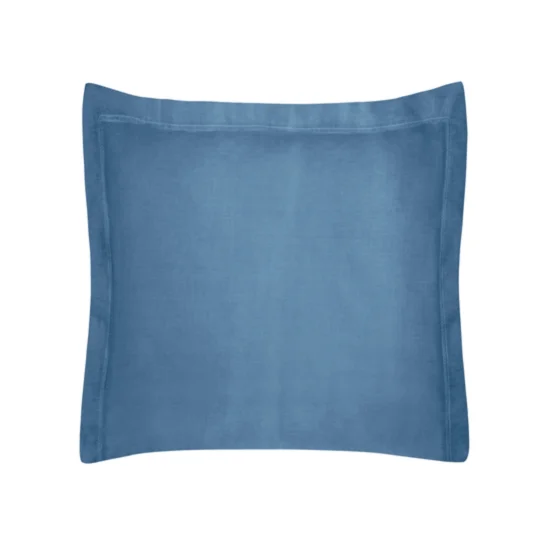 NOVA COLOUR Poszewka na poduszkę bawełniana z satynowym połyskiem - 40 x 40 cm - ciemnoniebieski