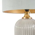 Lampa dekoracyjna z welwetowym abażurem - ∅ 41 x 65 cm - srebrny 2