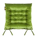 Dwustronna welwetowa poduszka siedziskowa na krzesło z szesnastoma pikowaniami, gramatura 260 g/m2 - 40 x 40 x 6 cm - ciemnooliwkowy 2