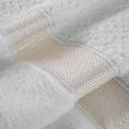 EUROFIRANY PREMIUM Ręcznik MILAN z puszystej bawełny frotte o ryżowej strukturze z błyszczącą bordiurą - 30 x 50 cm - biały 5