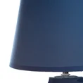 Lampka stołowa KARLA na ceramicznej stożkowej podstawie z abażurem z matowej tkaniny - ∅ 25 x 40 cm - granatowy 2