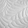 EUROFIRANY PREMIUM narzuta  z  welwetu pikowana metodą tradycyjnego szycia, wzór liści - 220 x 240 cm - biały 4