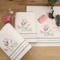 DIVA LINE Ręcznik BABY dla dzieci z kapturkiem i haftem z żyrafą - 100 x 100 cm - biały 6