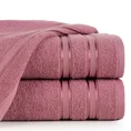 Ręcznik MANOLA z bordiurą podkreśloną żakardowymi paseczkami - 30 x 50 cm - pudrowy róż 1