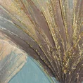 Obraz BILOBA 2 ręcznie malowany na płótnie liście miłorzębu - 60 x 60 cm - beżowy 2
