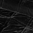 EUROFIRANY PREMIUM narzuta KRISTIN z welwetu podwójnie przeszywana w geometryczny wzór - 220 x 240 cm - czarny 3